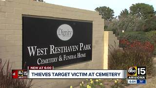Woman's purse stolen while visiting the grave of her father and brother