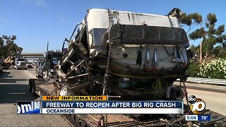 Freeway to reopen after big rig crash