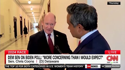 Sen. Chris Coons On Biden’s Horrible Polling, “More Concerning Than I Would Expect”