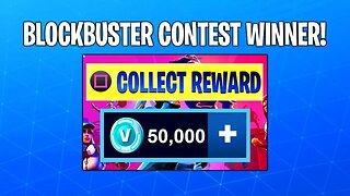 What Happens When You WIN "FORTNITE BLOCKBUSTER CONTEST" REWARDS! (Fortnite Blockbuster Contest)