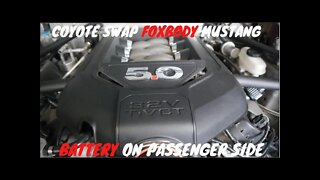 Coyote Swapped Foxbody Battery Placement On Passenger Side