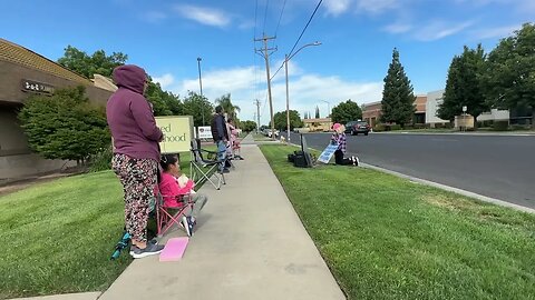 Praying in Front of the Planned Parenthood in Madera.