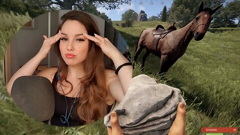 ASMR Nature & Relaxing Sounds | Chopping wood & Riding a horse | Rust Game