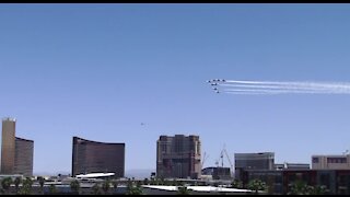 Thunderbirds flew over Las Vegas today