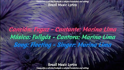 Brazilian Music: Fleeting - Singer: Marina Lima