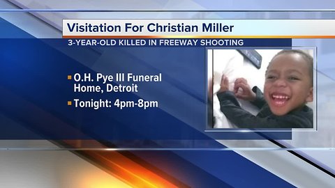 Visitation for Christian Miller, the 3-year-old killed in Southfield Freeway shooting