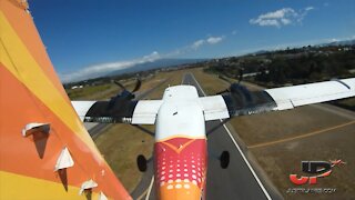 Awesome view from the tail of a plane!
