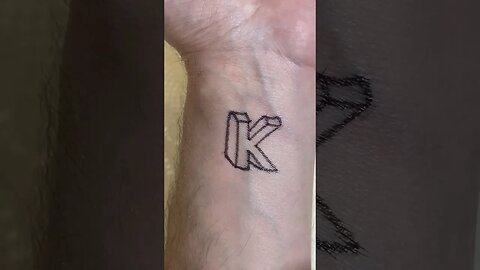 Drawing Letter K on hand #shorts