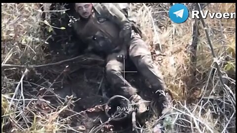 Wounded Ukrainian soldiers looking at Russian drone before they got killed by grenades.