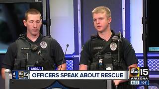 Mesa officers talk about rescuing woman from apartment fire