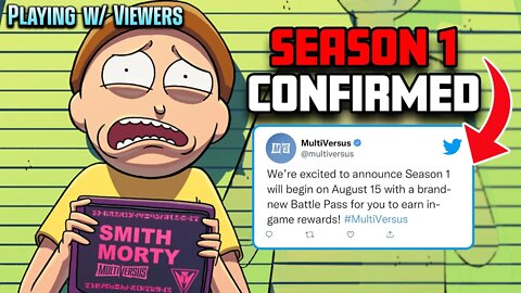 🔴 LIVE MULTIVERSUS Season 1 & Morty Release Date CONFIRMED! ROASTING Bad Teammates In 2 Vs 2 🤬