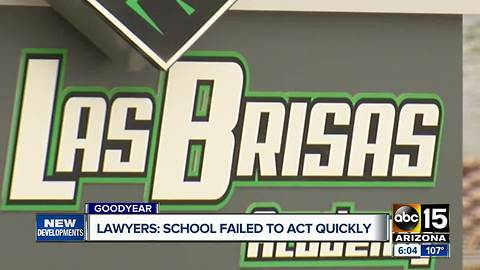 Lawyers say a Goodyear school failed to act quickly after they were tipped off to sexual misconduct by a teacher