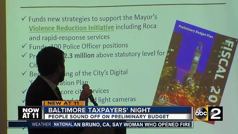 Baltimore Taxpayers' Night gives people chance to sound off on budget