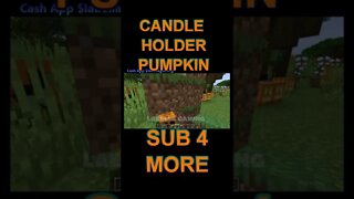 Minecraft: How To Make A Candle Holder With A Pumpkin