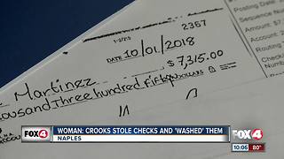 Woman believes her checks were stolen and washed