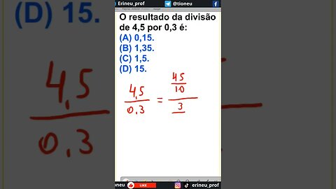 4,5 dividido por 0,3