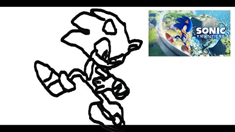 How to Draw Sonic in 1 Minute? Sonic Frontiers Theme