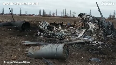 Russian Mi-8 helicopter 'shot down by Ukrainian forces' near Kyiv