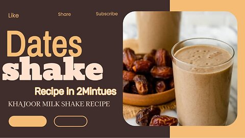 Ramdan Special Energy Drink | Dates ( khajoor ) Milk Shake With English Subtitle