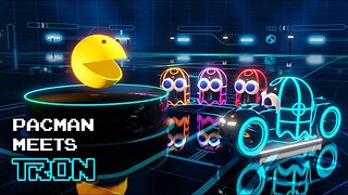 Pacman Meets Tron: 3D Pacman Adventure Animation
