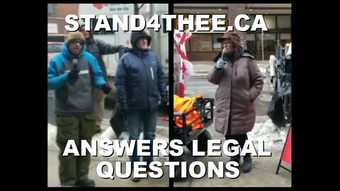 Paralegal Jane Scharf & Stand4Thee Answer Legal Questions in Downtown Ottawa | February 11th 2022