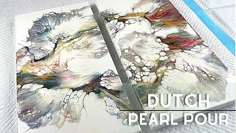 Subtly Lovely Diptych Dutch Pearl Pour: Dynamic Fluid Art Tutorial