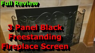 Black 3 Panel Freestanding Fireplace Screen - Full Review