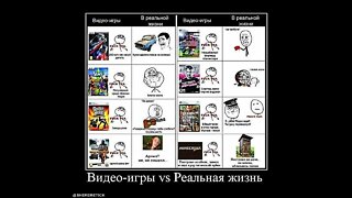 Видео-игры vs Реальная жизнь #shorts #demotivator