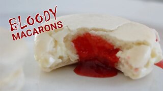 Berry Bloody Cheesecake Macarons