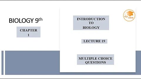 Biology| Class 9| Lecture 19| Chapter 1| MCQs