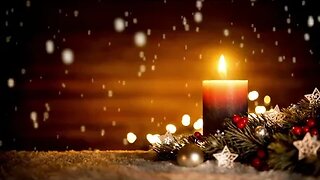 🎄Christmas Piano Music Ambience with Candle and Snow | Instrumental Piano Christmas Music