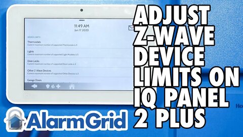 Adjusting Z-Wave Device Limits On My Qolsys IQ Panel 2 Plus