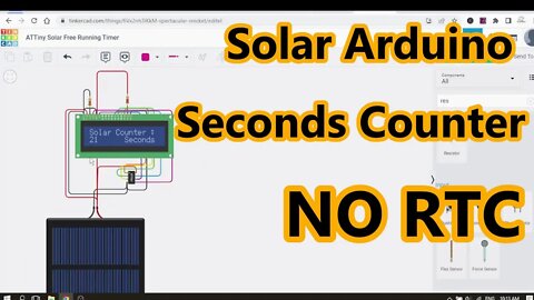 Solar Powered Seconds Counter Without Real Time Clock Module
