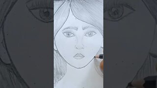 cute girl face drawing
