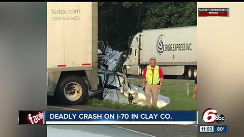 One person killed in I-70 crash in Clay County