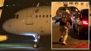 England squad arrives home after World Cup exit | Bellingham high fives a young fan