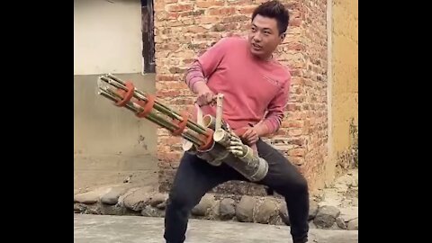 How To Create Bamboo Machine Gun