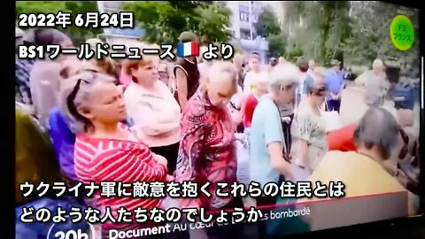 「フランスのテレビが真実を報道。」2022年6月24日『NHK-BS1ワールドニュース（仏）』