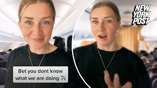 Flight attendant reveals secret reason they greet you on plane