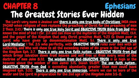 Not one man has been able to preach the gospel of the Kingdom Matt. 4:23; 5-7 since we gave up objective truth and salvation from God 2 Thess. 2:10.
