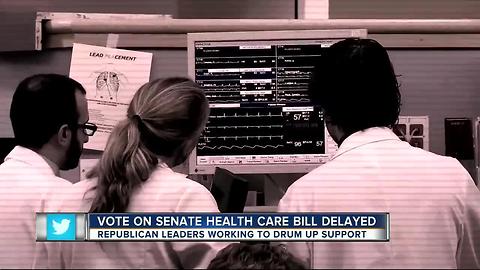 Senate delays vote on health care