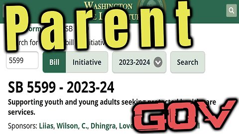 Bill SB 5599 Washington State Runaways can flee to HOST homes State NOT required to tell parent