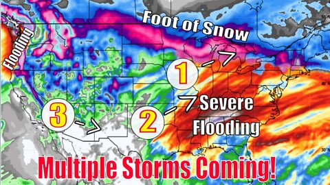 Multiple Storms Bringing Severe Flooding & A Foot Of Snow - The WeatherMan Plus Weather Channel