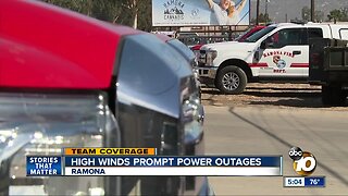 High winds prompt power outages in Ramona