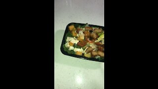 Homemade fresh vegan salad