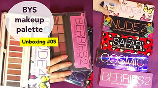 UnBoxing - #varias05. BYS makeup palette.