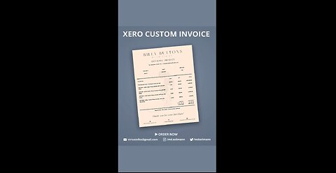 Xero custom template | Xero invoice template | Xero custom docx template #Xero