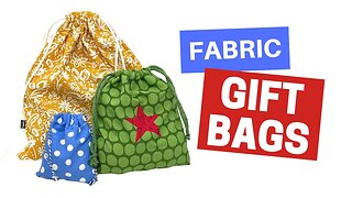 How To Make a Fabric Gift Bag // Easy Beginner Sewing Project