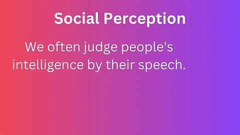 Social Perception