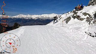 [4K] Skiing Vercorin, Sigeroulaz Black From Mont Major Top to Bottom, Switzlerland, GoPro HERO10